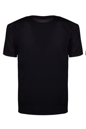 T-shirt in maglia misto cotone nero ROBERTO COLLINA | 261MYA1602109